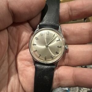 Working Vintage Timex Marlin Silver Tone Manual Wind Men's Watch 32mm Fit 7.5"